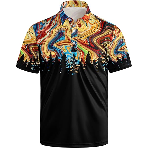 Polo Shirt for Women Neon 80s Golf Shirt Short Sleeve Tennis